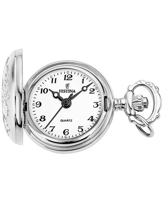 FESTINA Silver Stainless Steel Pocket Watch