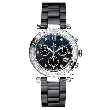 GUESS Collection Black Stainless Steel Diamond Ladies
