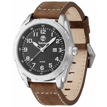 TIMBERLAND Black Dial Brown Leather Strap