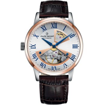 CLAUDE BERNARD Sophisticated Classics Automatic Brown Leather Strap