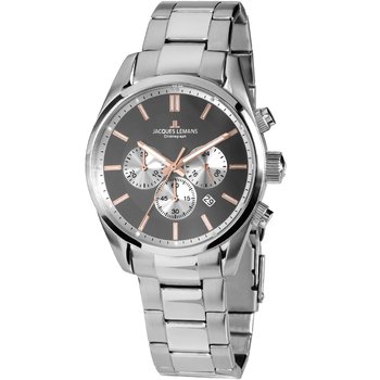 Jacques LEMANS Chronograph Silver Stainless Steel Bracelet
