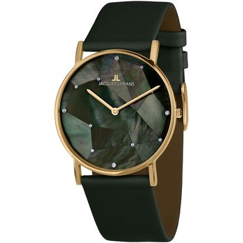 Jacques LEMANS York Crystals Green Leather Strap