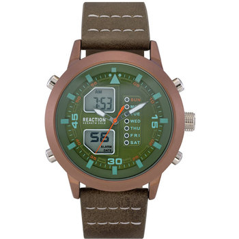 REACTION KENNETH COLE Ana-Digi Chronograph Brown Synthetic Strap