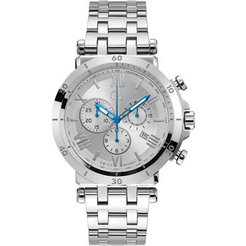 GUESS Collection Mens Chronograph Silver Stainless Steel Bracelet