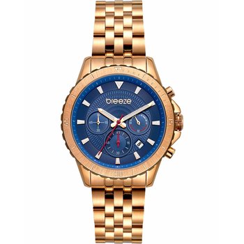 BREEZE Invernia Chronograph Rose Gold Stainless Steel Bracelet