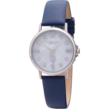 U.S.POLO Paxton Blue Leather Strap