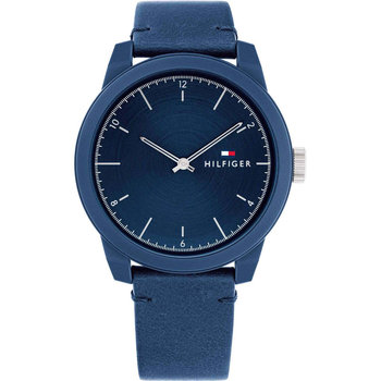 TOMMY HILFIGER Casual Blue Leather Strap