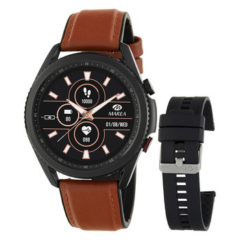 MAREA Smartwatch Brown Leather Strap Gift Set