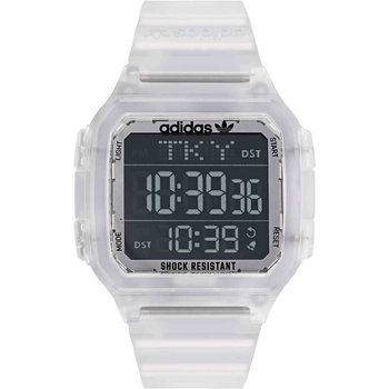 ADIDAS ORIGINALS Digital One GMT Chronograph White Plastic Strap
