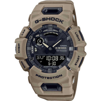 CASIO G-SHOCK Smartwatch Dual Time Chronograph Brown Rubber Strap