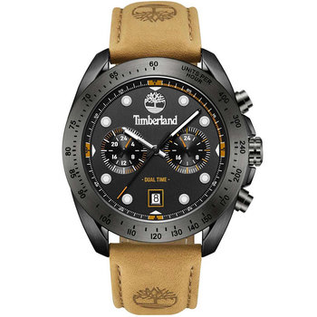 TIMBERLAND Carrigan Dual Time Brown Leather Strap