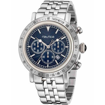NAUTICA Spettacolare Reissue Chronograph Silver Stainless Steel Bracelet
