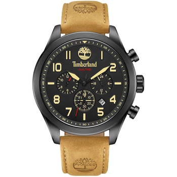 TIMBERLAND Ashmont Dual Time Brown Leather Strap
