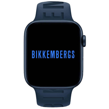 BIKKEMBERGS Small Smartwatch Blue Silicone Strap