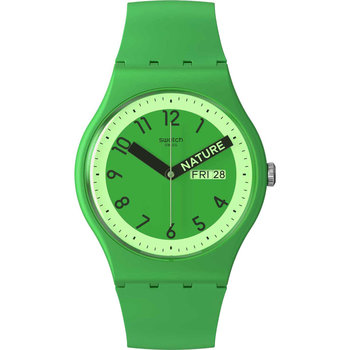 SWATCH Proudly Green Green Silicone Strap