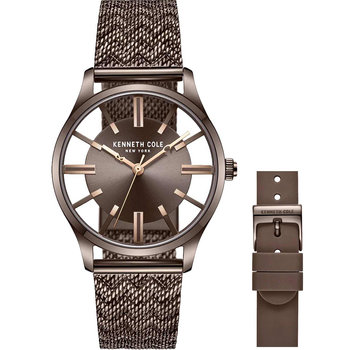 KENNETH COLE Modern Classic Brown Stainless Steel Bracelet Gift Set