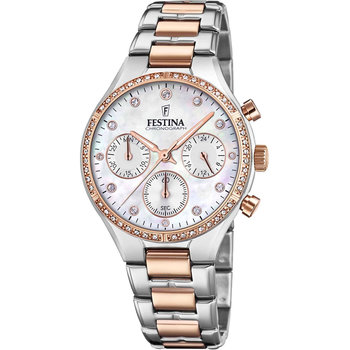 FESTINA Crystals Chronograph Two Tone Stainless Steel Bracelet