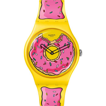 SWATCH Simpsons Seconds Of Sweetness Two Tone Silicone Strap