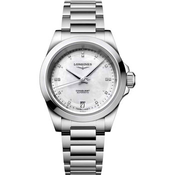 LONGINES Conquest Diamonds Automatic Silver Stainless Steel Bracelet