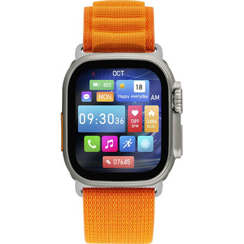 LEE COOPER Square Edge Plus Smartwatch Orange Fabric Strap