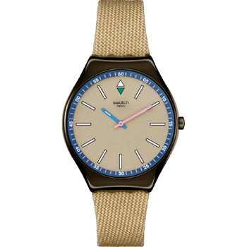 SWATCH Power Of Nature Sunbaked Sandstone Beige Combined Materials Strap
