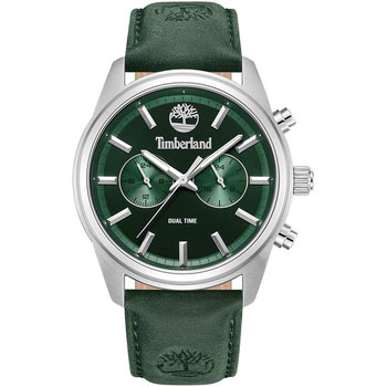 TIMBERLAND Northbridge Dual Time Green Leather Strap