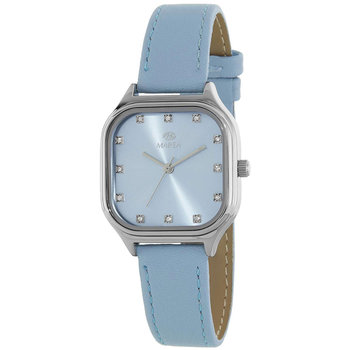 MAREA Crystals Blue Leather Strap