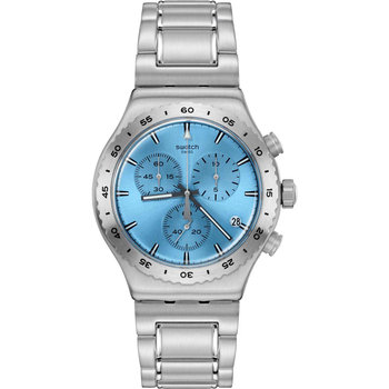 SWATCH Irony That'S So Peachy Chronograph Silver Stainless Steel Bracelet