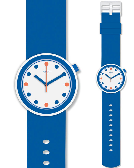 SWATCH Pop Collection POPiness Cyan Rubber Strap