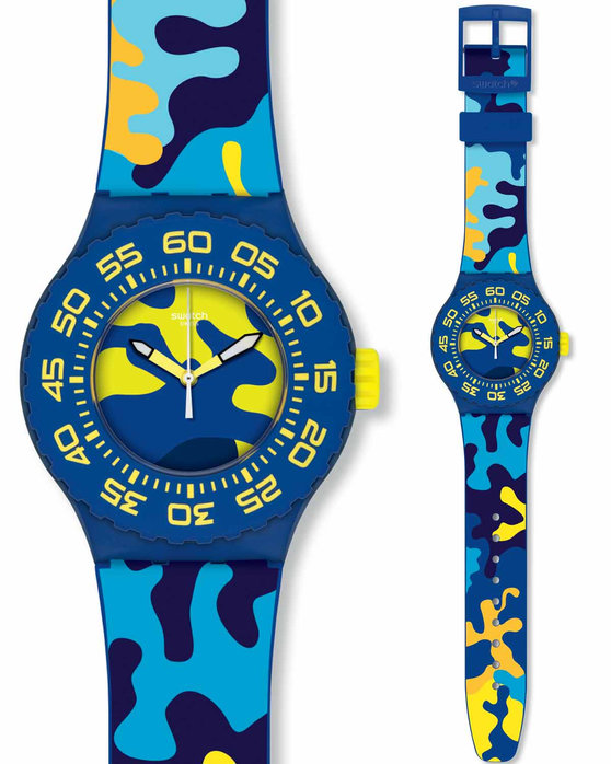 SWATCH OUT IN THE WILD Camo Silicone Strap