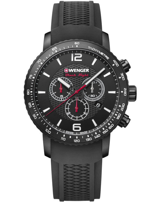 WENGER Roadster Chronograph Black Silicone Strap
