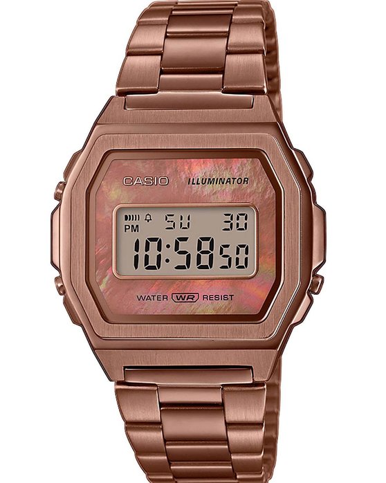 CASIO Vintage Iconic Chronograph Rose Gold Stainless Steel Bracelet