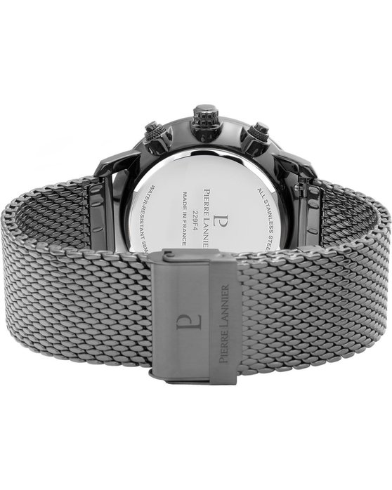 PIERRE LANNIER Impulsion Chronograph Black Stainless Steel Bracelet