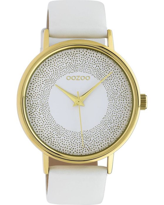OOZOO Timepieces White Leather Strap (42mm)
