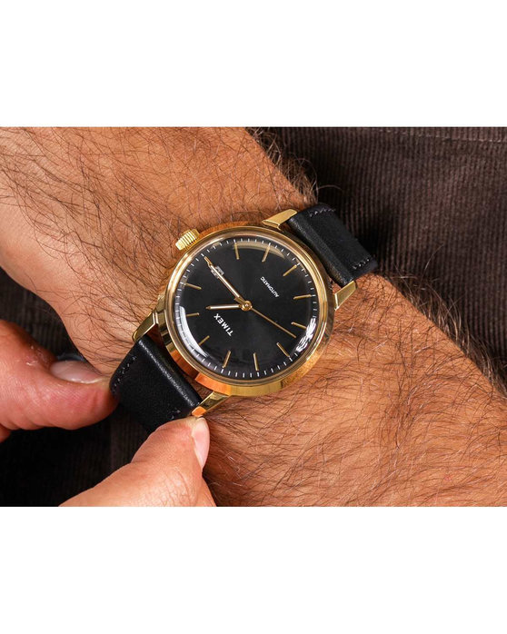 TIMEX Marlin Automatic Black Leather Strap