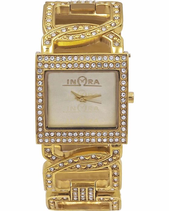 INORA Ladies Crystals Gold Stainless Steel Bracelet