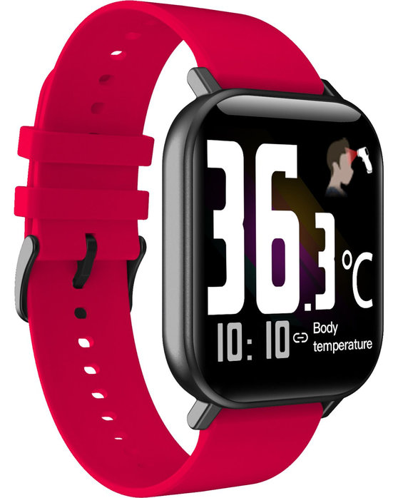 U.S. POLO Orion Smartwatch Red Silicone Strap