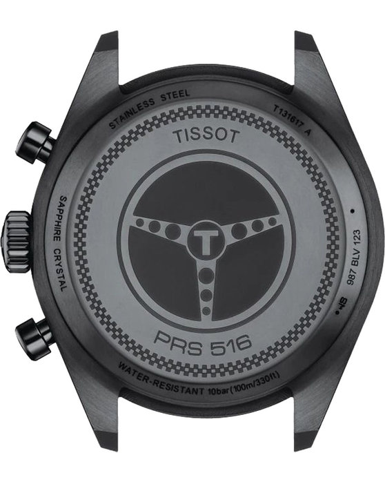TISSOT PRS 516 Chronograph Black Leather Strap