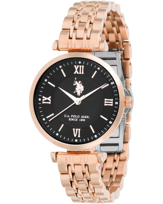 U.S.POLO Paxton Rose Gold Stainless Steel Bracelet