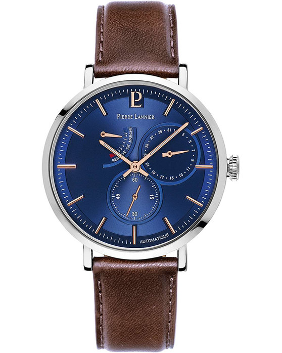 PIERRE LANNIER Evidence Automatic Brown Leather Strap
