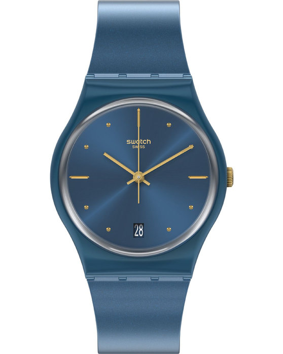 SWATCH Gents Pearlyblue Blue Silicone Strap