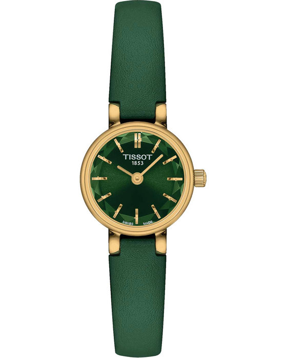 TISSOT T-Lady Lovely Round Green Leather Strap