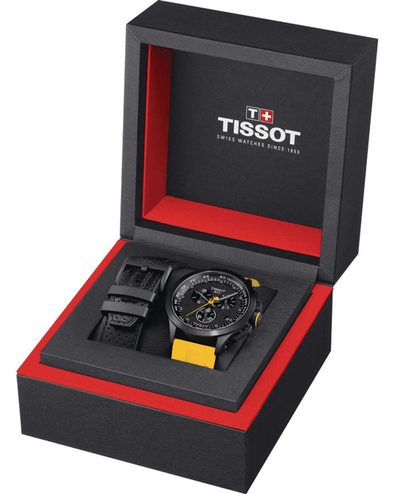 TISSOT T-Race Cycling 2023 Tour de France Chronograph Yellow Rubber Strap Special Edition Gift Set