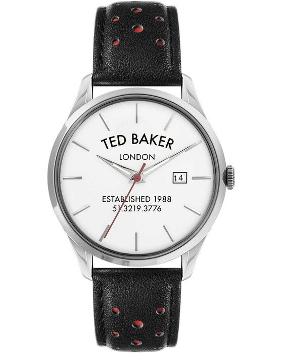 TED BAKER Leytonn Brogue Black Leather Strap