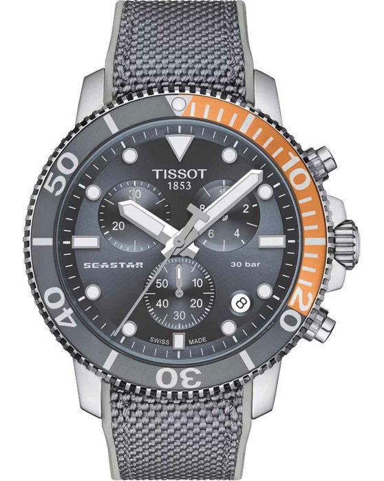 TISSOT T-Sport Seastar 1000 Chronograph Grey Fabric Strap