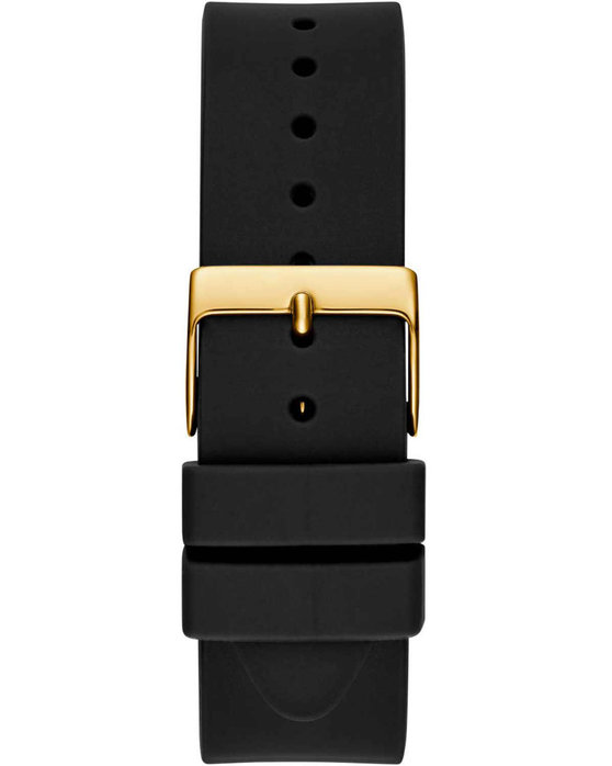 GUESS Cubed Black Rubber Strap