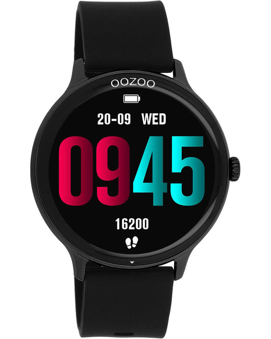 OOZOO Smartwatch Black Silicone Strap