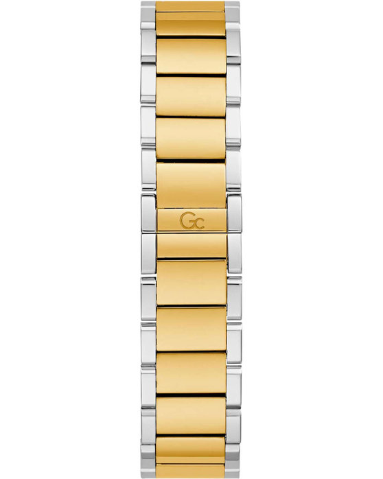 GUESS Collection Coussin Sleek Crystals Two Tone Stainless Steel Bracelet