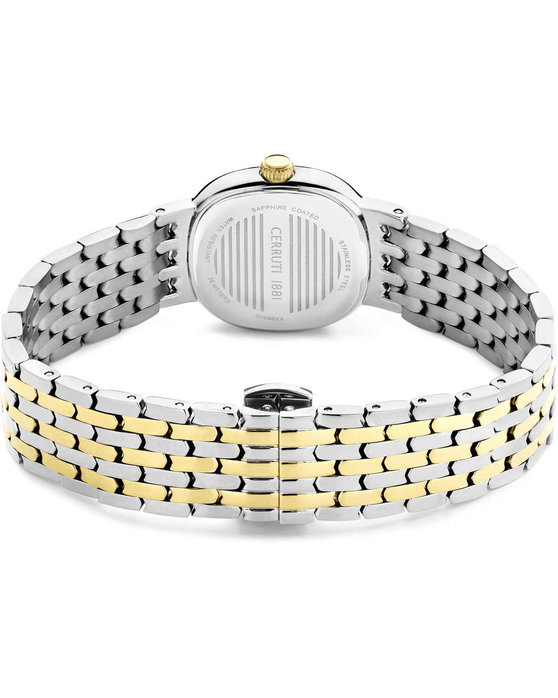 CERRUTI Gresta Crystals Two Tone Stainless Steel Bracelet