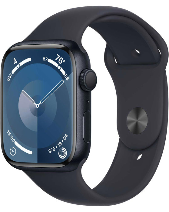 Apple Watch Series 9 GPS 45mm with Midnight Sport Band - S/M